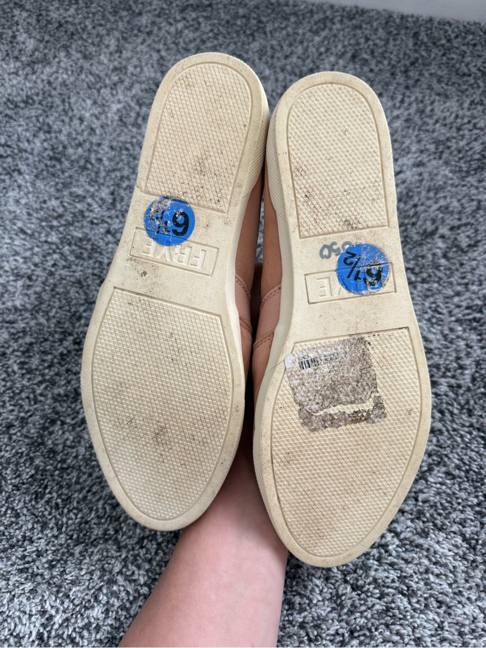 Frye Lisa Slip-On Flats in Nubuck Leather Buff Clay Color - Size 6 1/2 - Picture 7 of 7